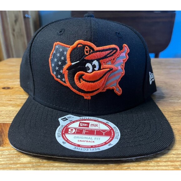 Baltimore Orioles Snapback Hat New Era 9Fifty American Flag USA Map MLB Baseball - Picture 1 of 7